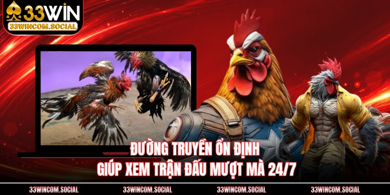 Đường truyền ổn định giúp xem trận đấu mượt mà 24/7
