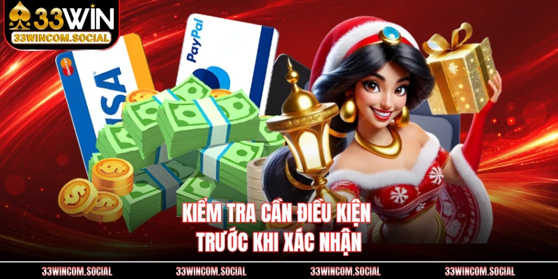 Kiểm tra cần điều kiện trước khi xác nhận